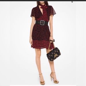 MICHAEL KORS STAR PRINT MINI DRESS
